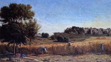  Field Painting - Field of Wheat scenery Paul Camille Guigou